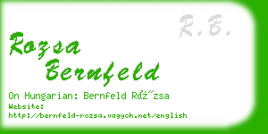 rozsa bernfeld business card